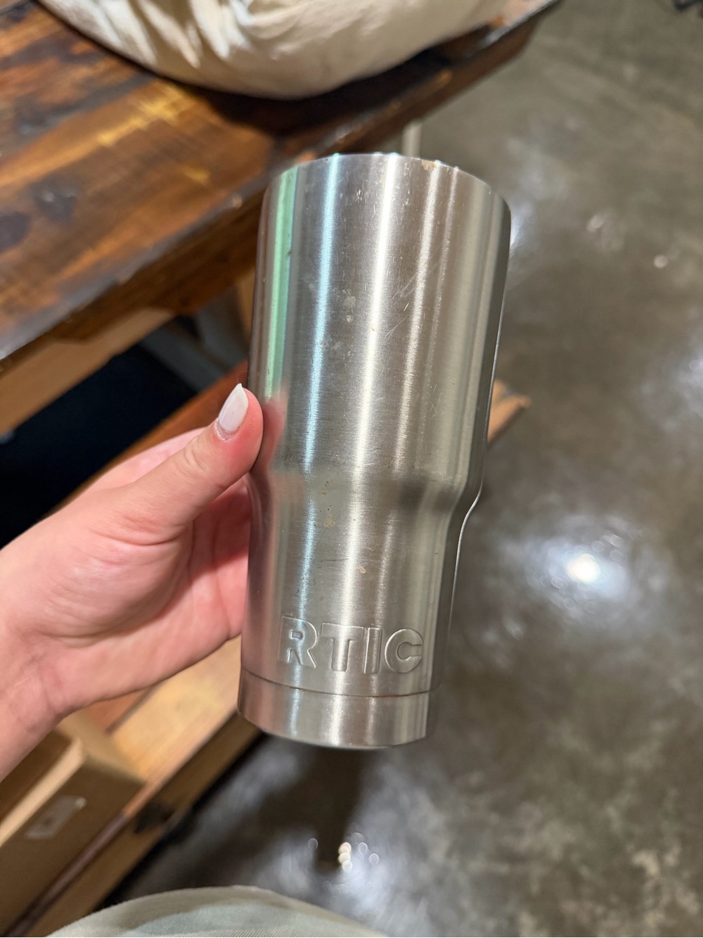 RTIC Stainless Steel Travel Tumbler in Silver